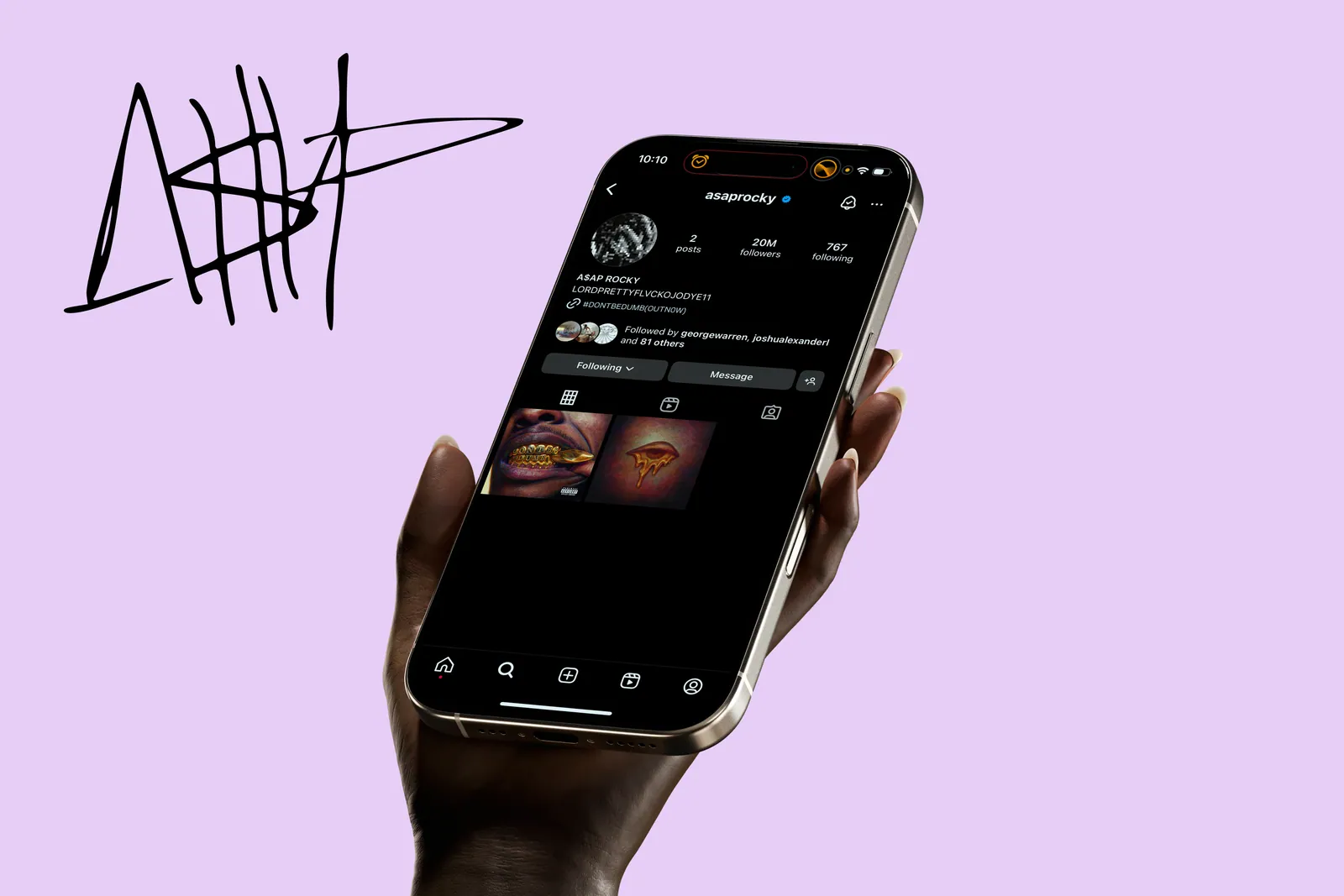 Instagram profile mockup