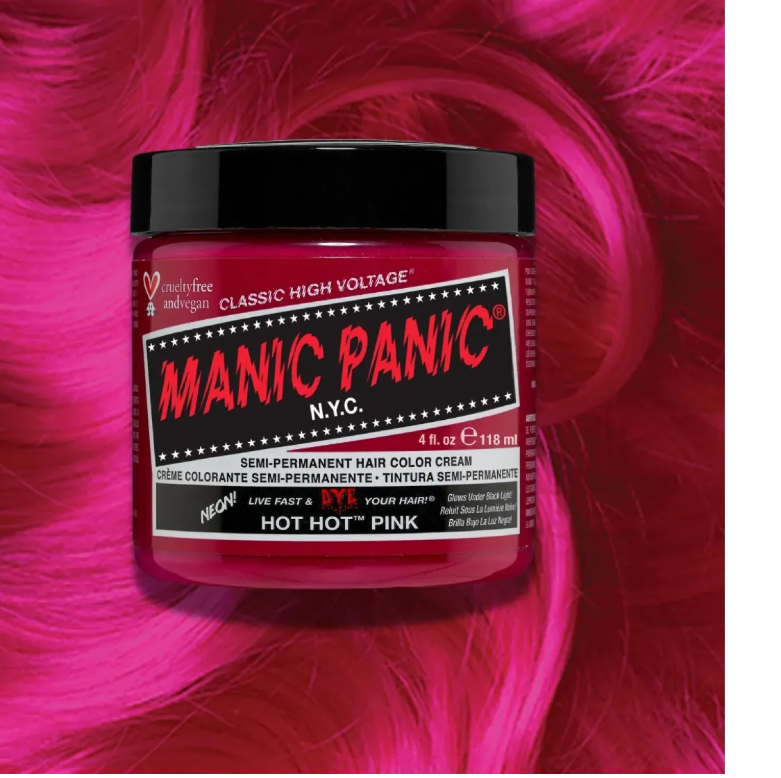 Manic Panic Classic High Voltage semi-permanent hair color in Hot Hot Pink